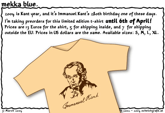 Get your Kant t-shirt while you can!